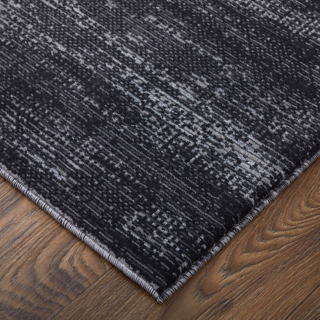 2" X 3" Black and Gray Power Loom Area Rug
