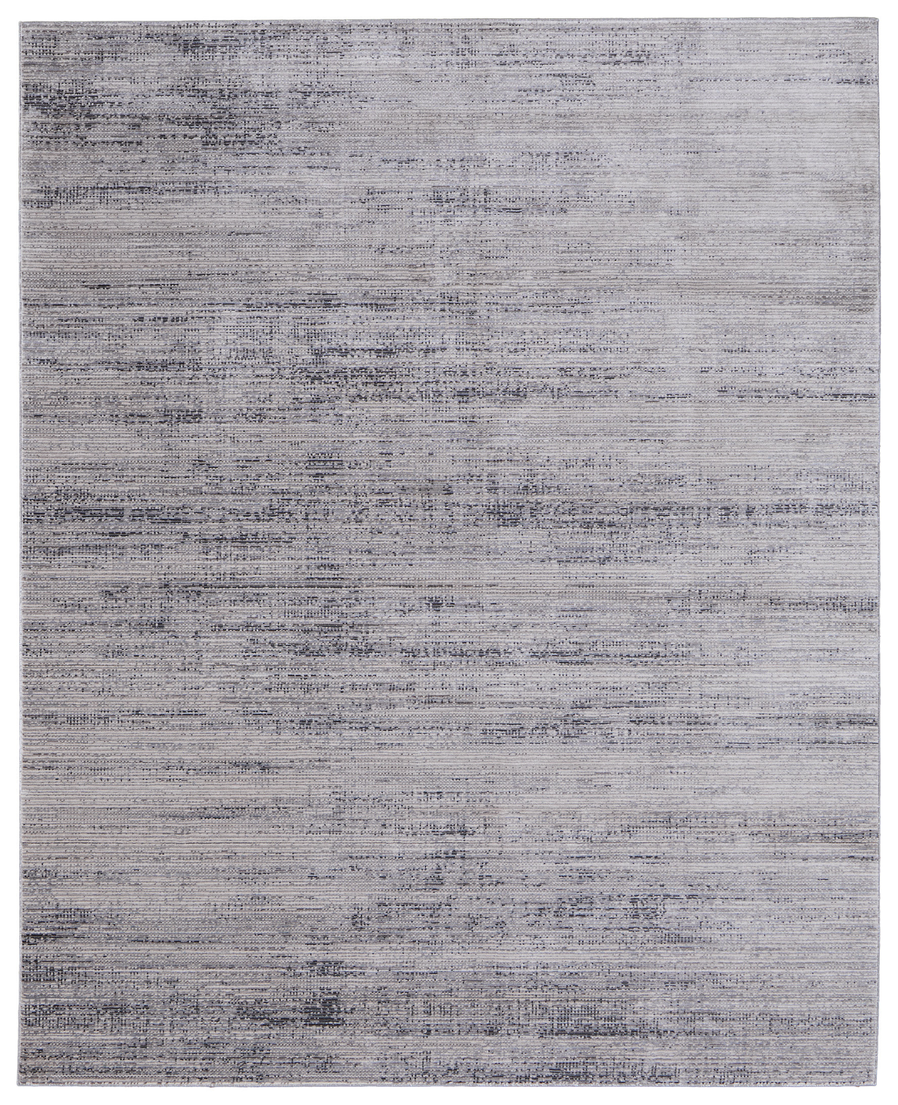 8" X 10" Gray and Ivory Power Loom Area Rug