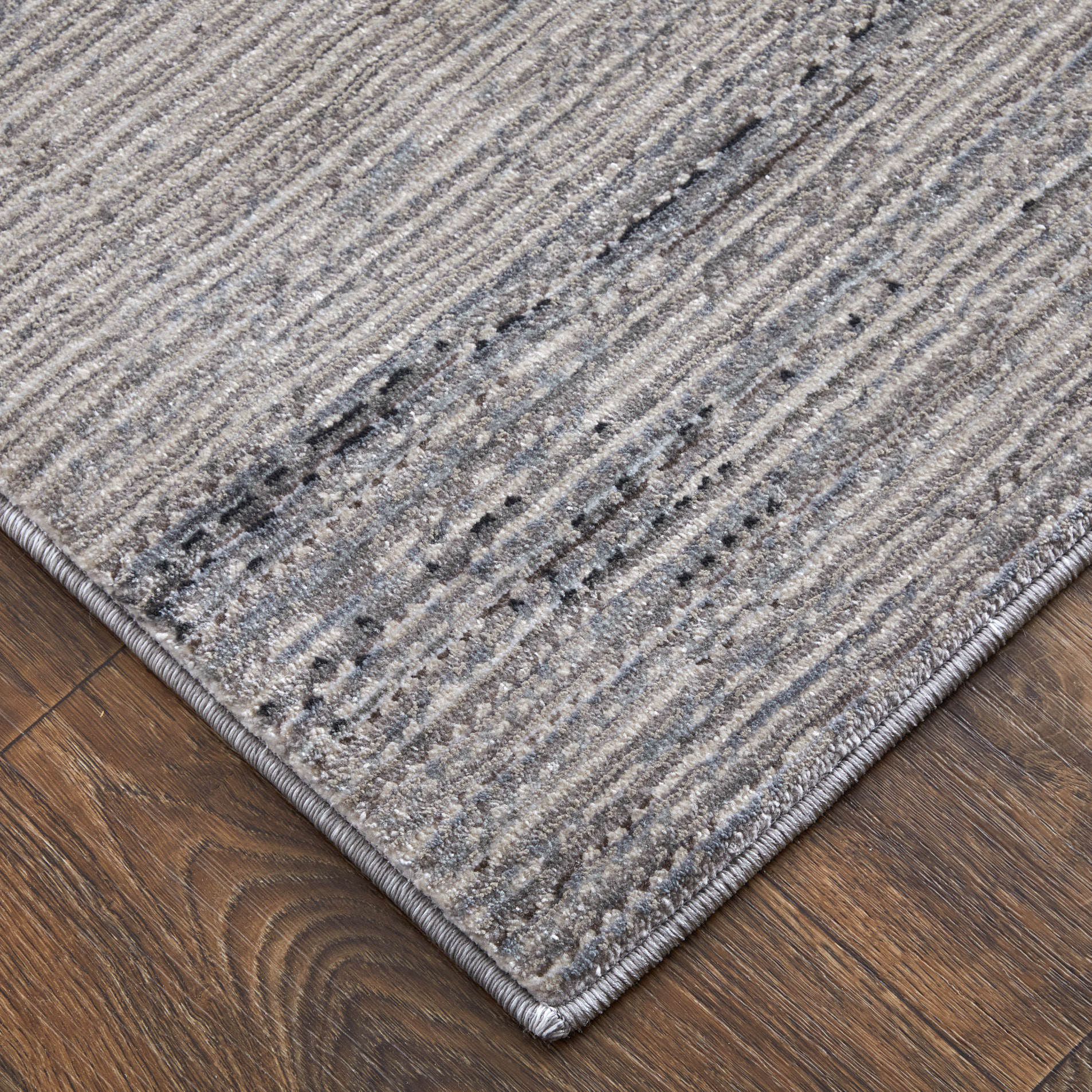 2" X 3" Gray and Ivory Power Loom Area Rug