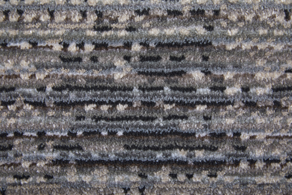 2" X 3" Gray and Ivory Power Loom Area Rug