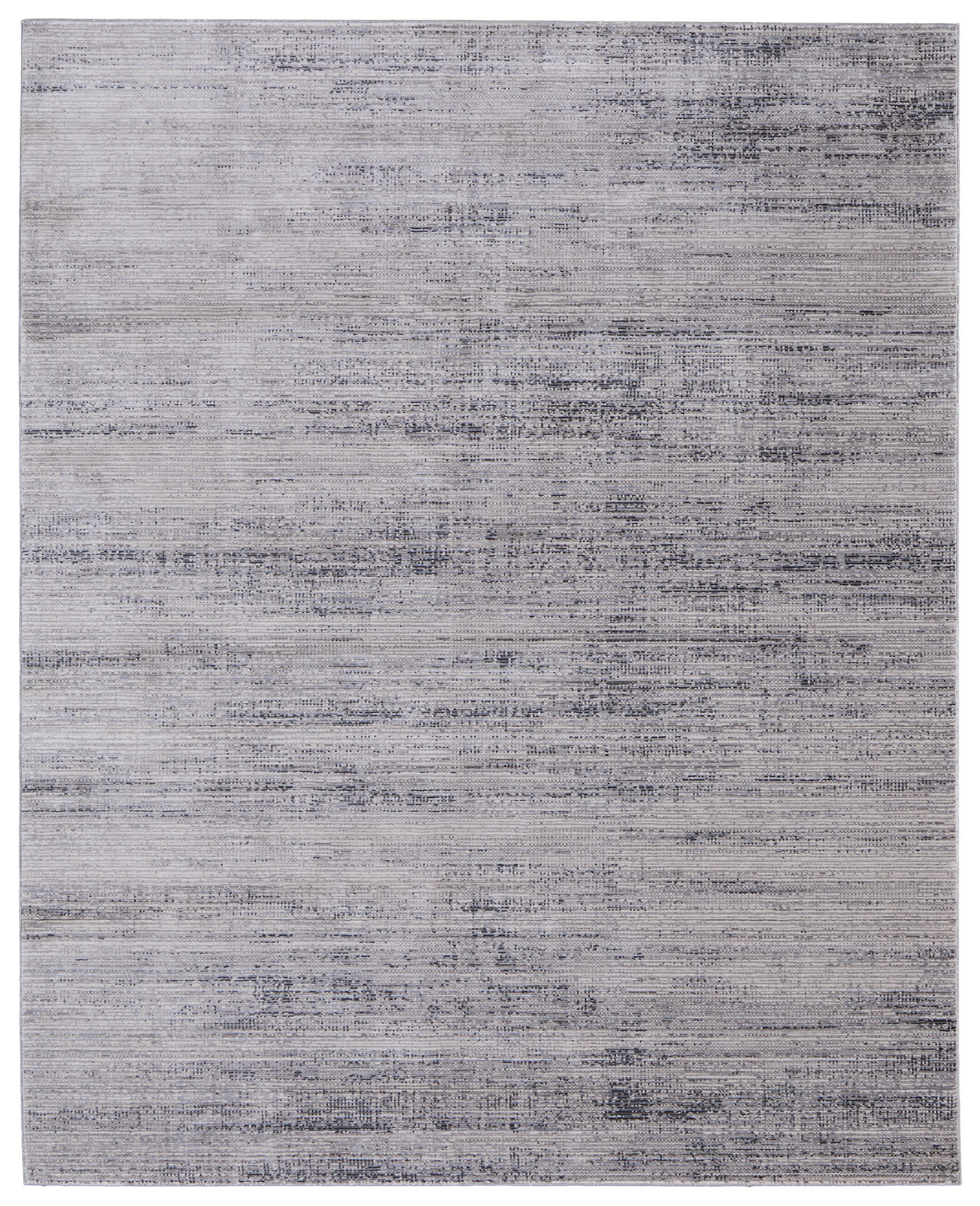 2" X 3" Gray and Ivory Power Loom Area Rug