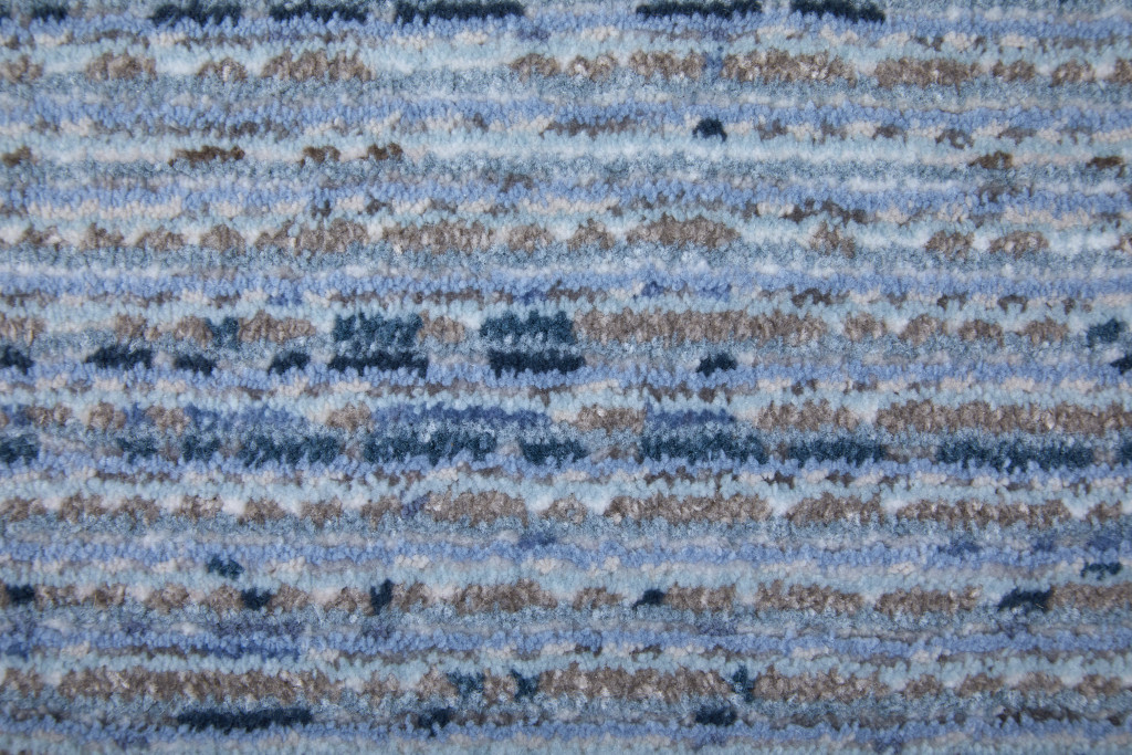 2" X 3" Blue and Ivory Power Loom Area Rug