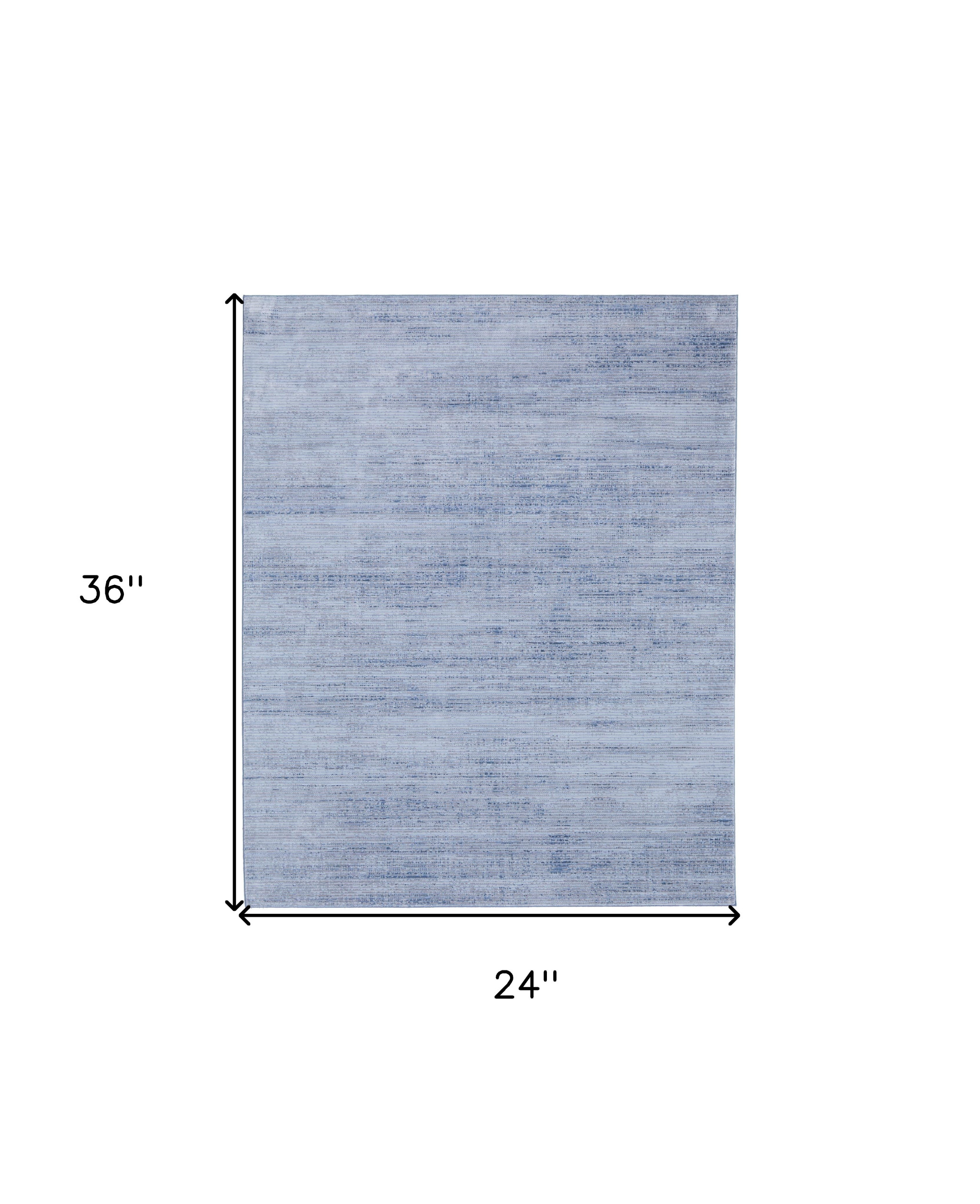 2" X 3" Blue and Ivory Power Loom Area Rug