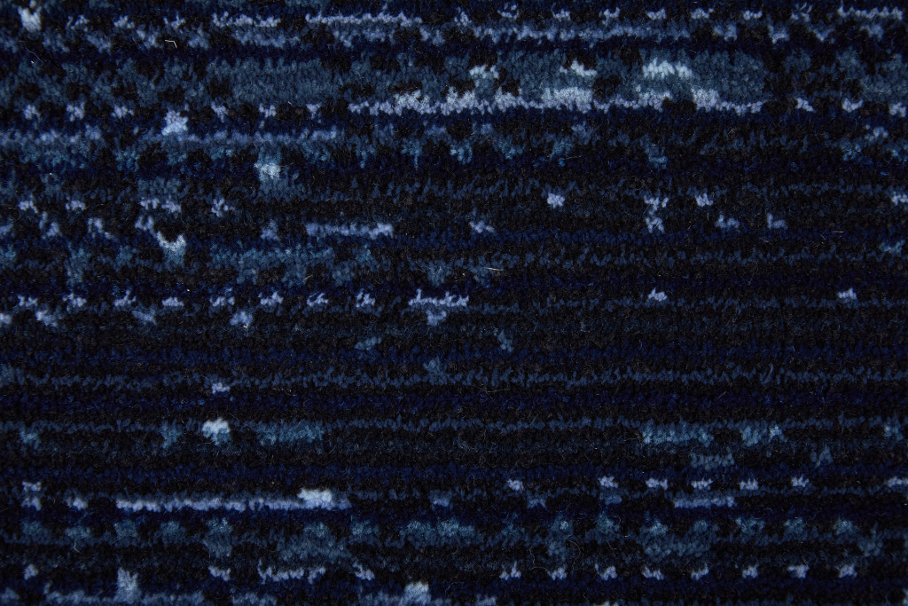 5" X 8" Black and Blue Power Loom Area Rug