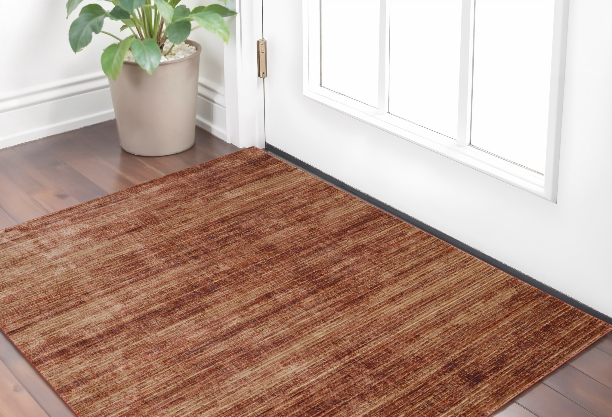 2' X 3' Tan and Brown Power Loom Area Rug-566839-1