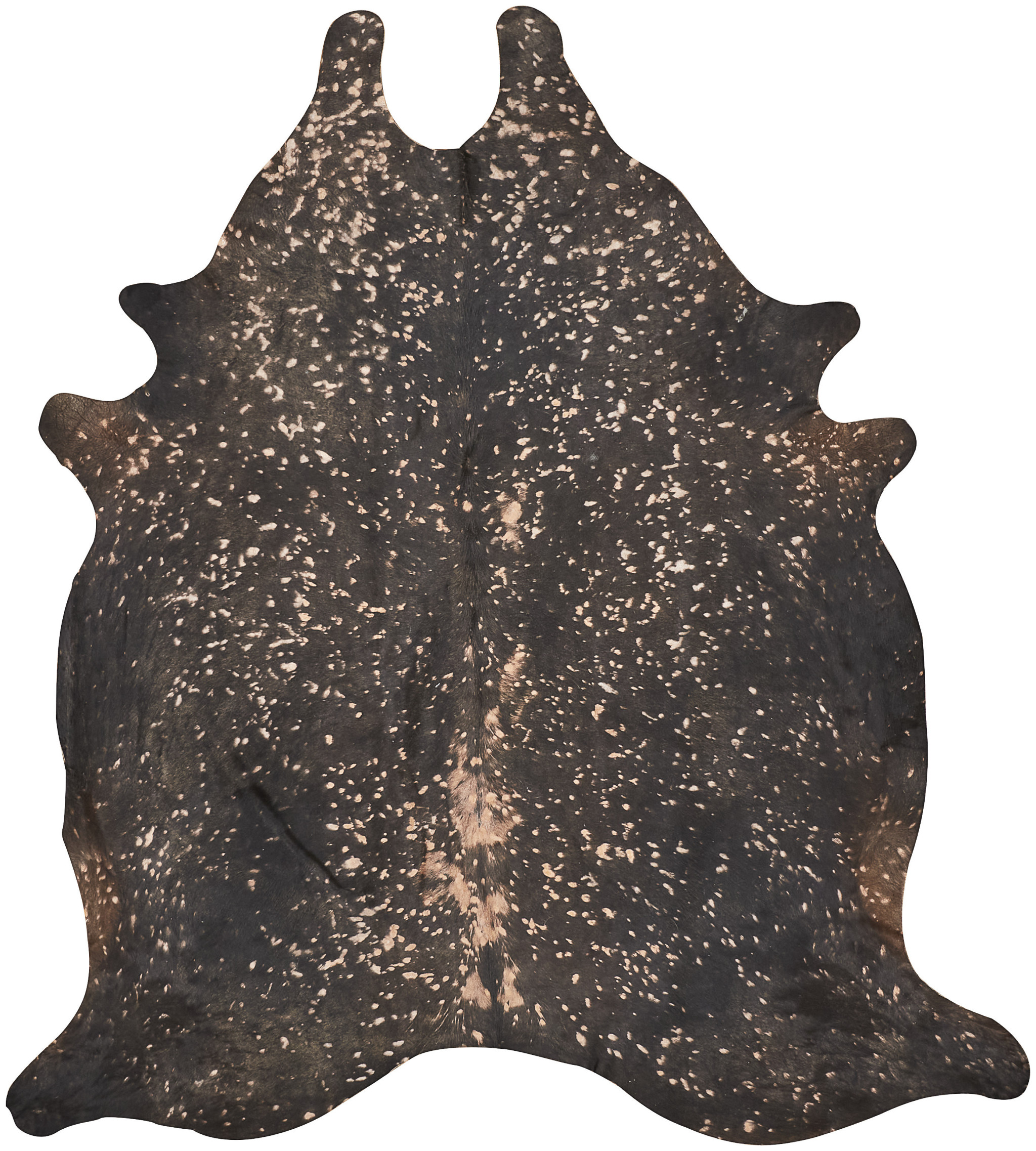 8" X 10" Brown and Tan Cowhide Animal Print Power Loom Area Rug