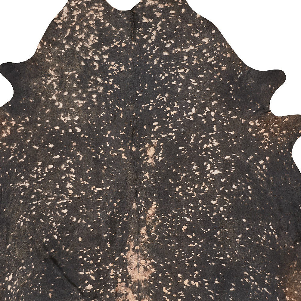 8" X 10" Brown and Tan Cowhide Animal Print Power Loom Area Rug