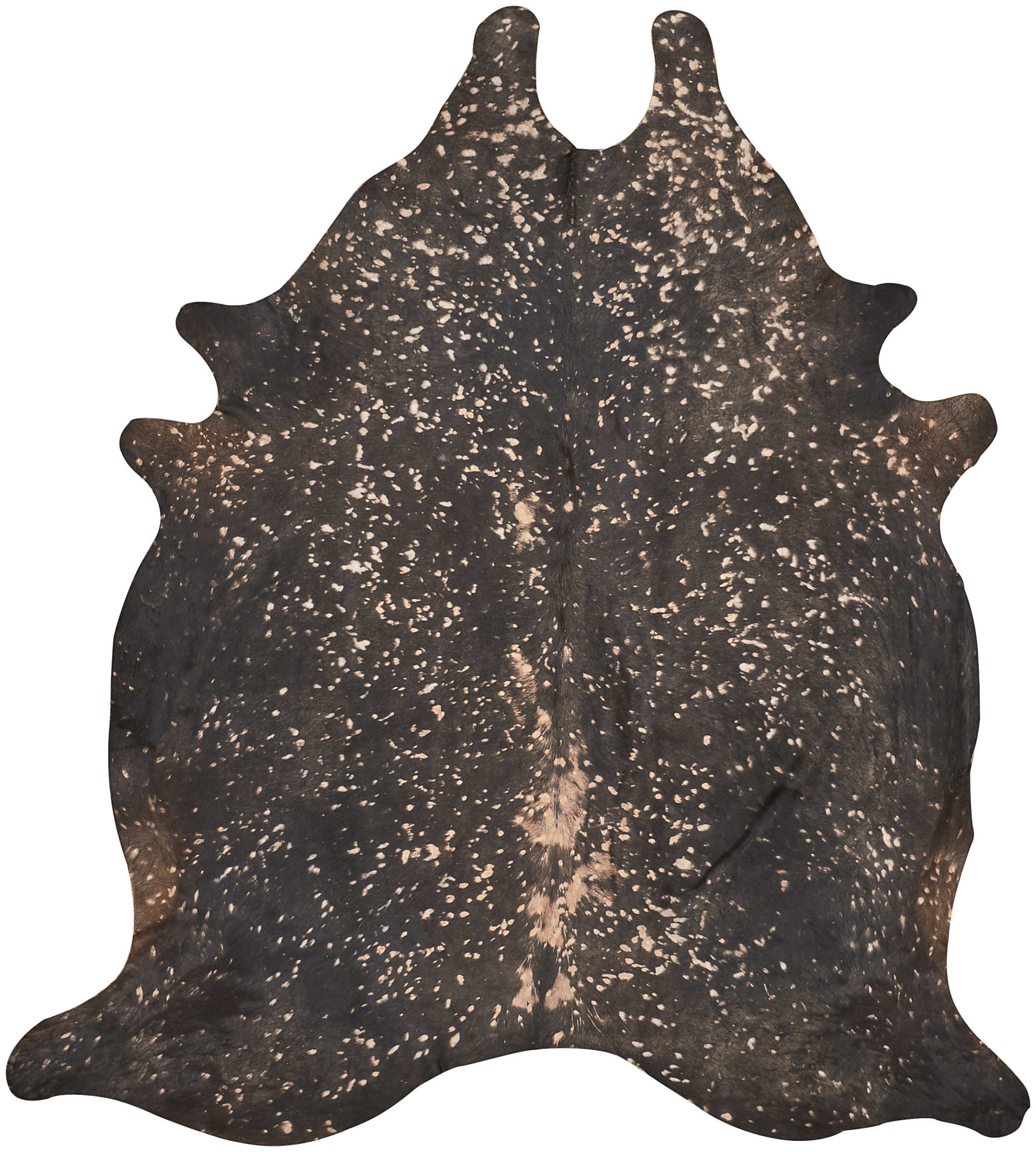8" X 10" Brown and Tan Cowhide Animal Print Power Loom Area Rug