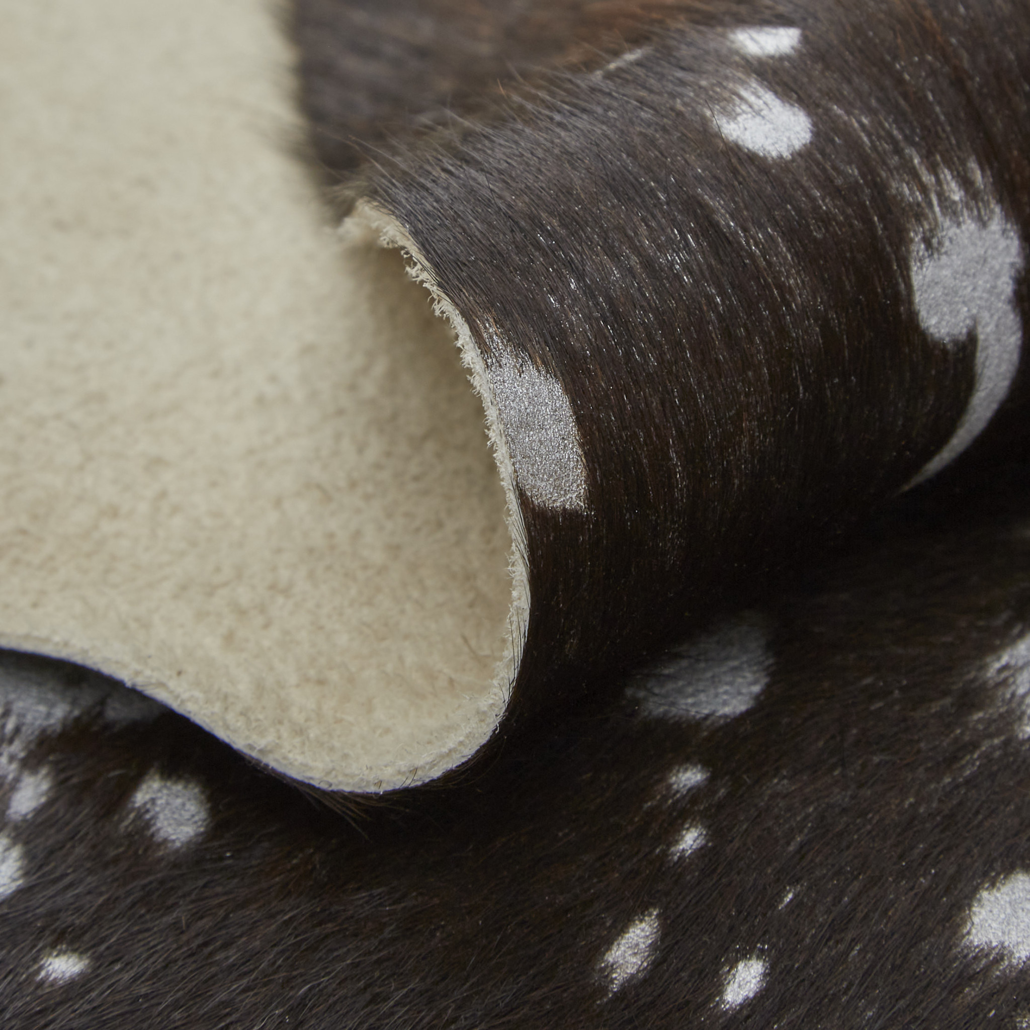8" X 10" Brown and Silver Cowhide Animal Print Power Loom Area Rug
