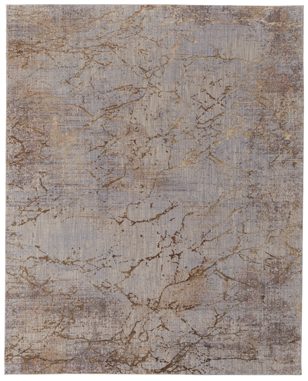 8" X 10" Brown Taupe and Tan Abstract Power Loom Area Rug