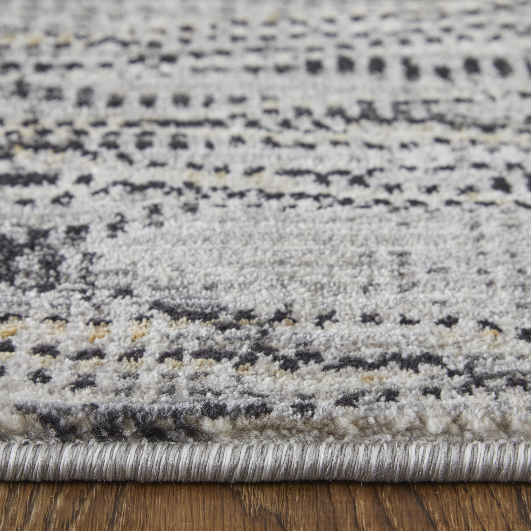 2" X 3" Gray Ivory and Tan Abstract Power Loom Area Rug