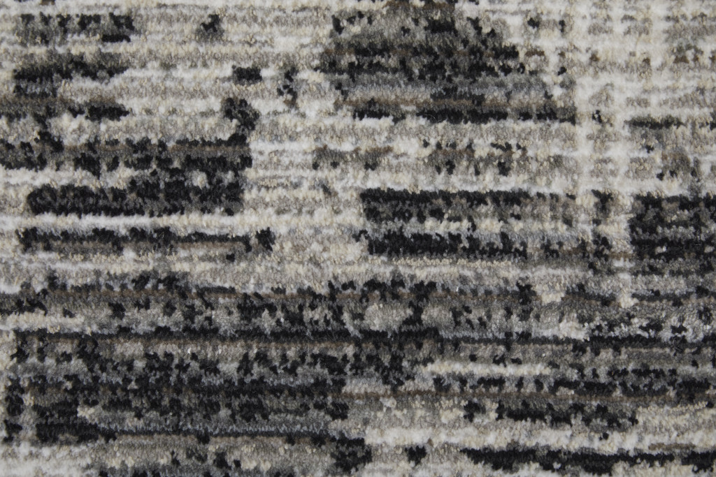 2" X 3" Gray and Ivory Abstract Power Loom Area Rug