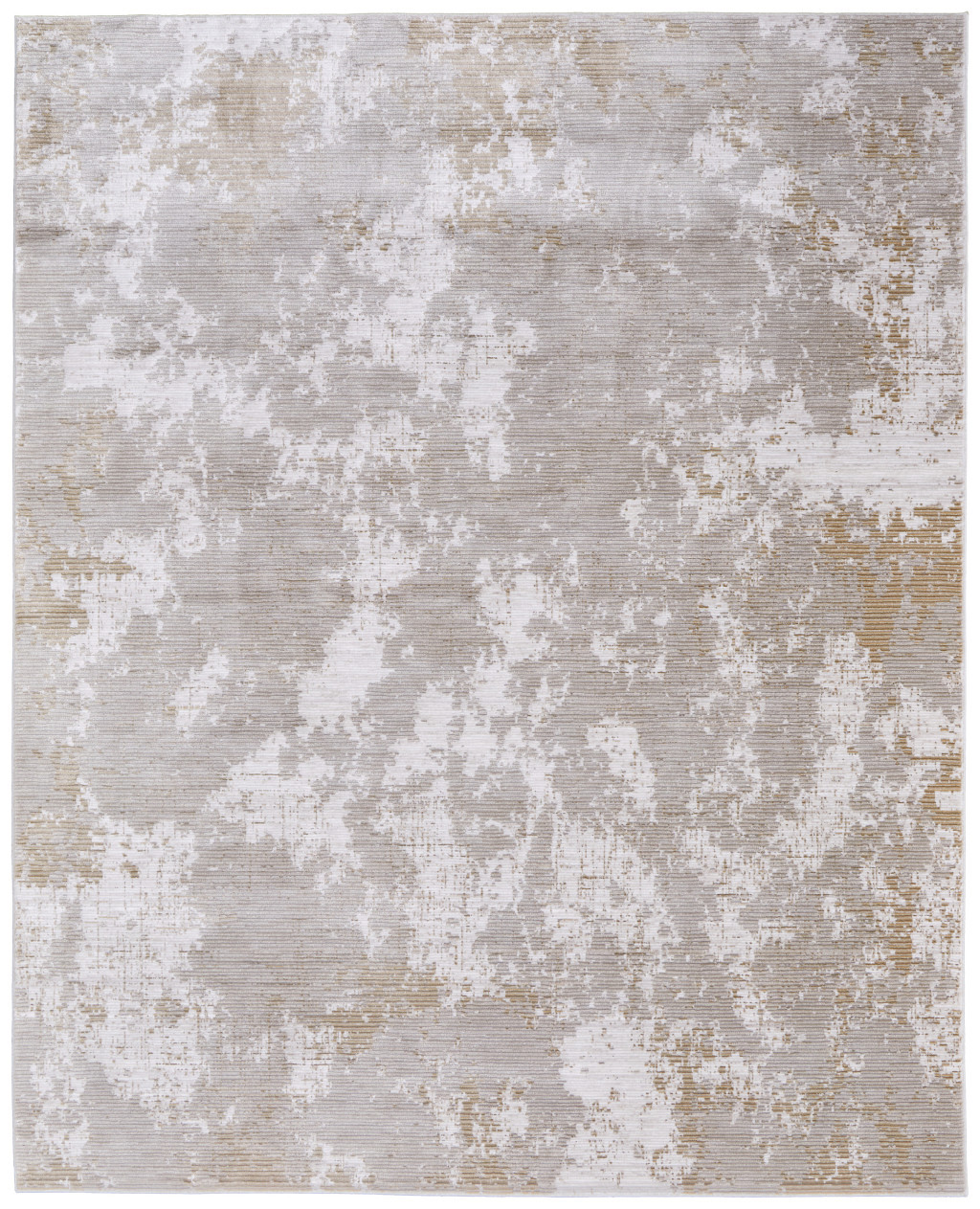 5" X 8" Gray Brown and Ivory Abstract Power Loom Area Rug