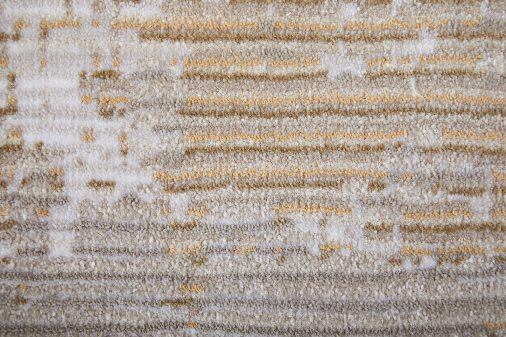 2" X 3" Gray Brown and Ivory Abstract Power Loom Area Rug