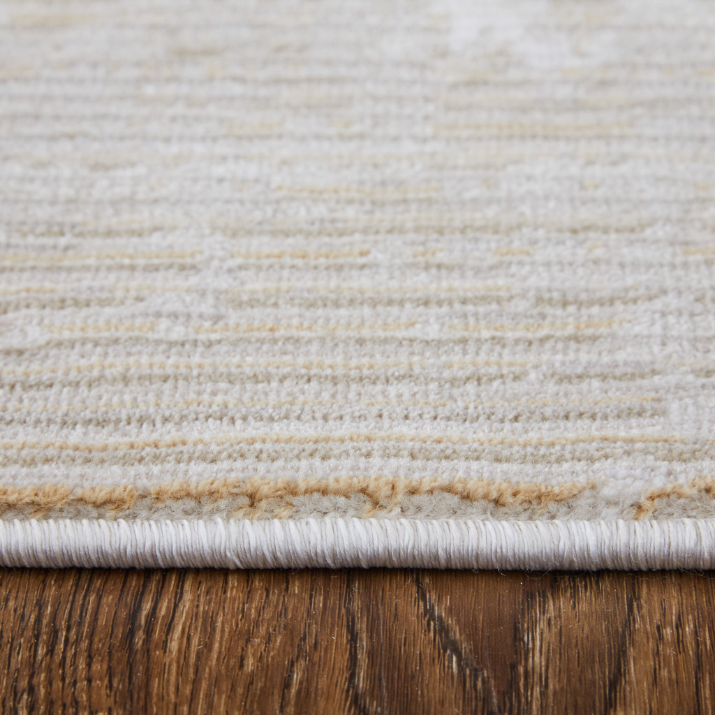 2" X 3" Gray Brown and Ivory Abstract Power Loom Area Rug