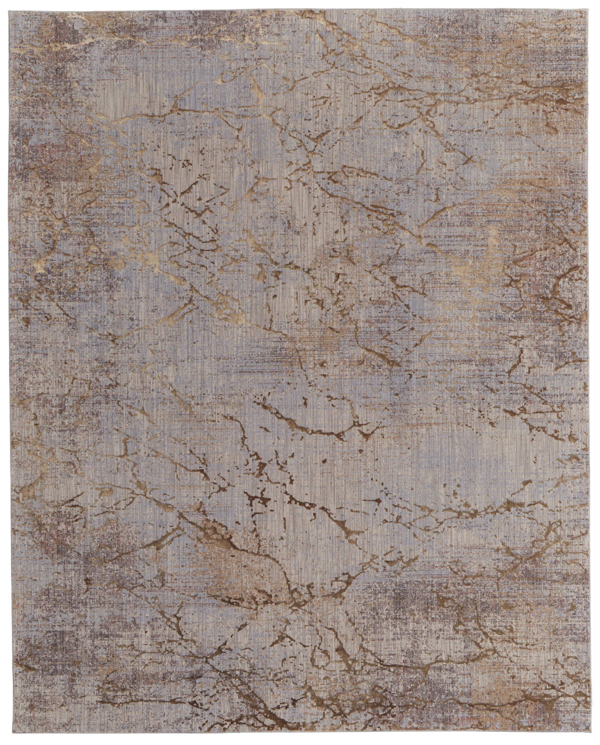 2" X 3" Tan Brown and Taupe Abstract Power Loom Area Rug
