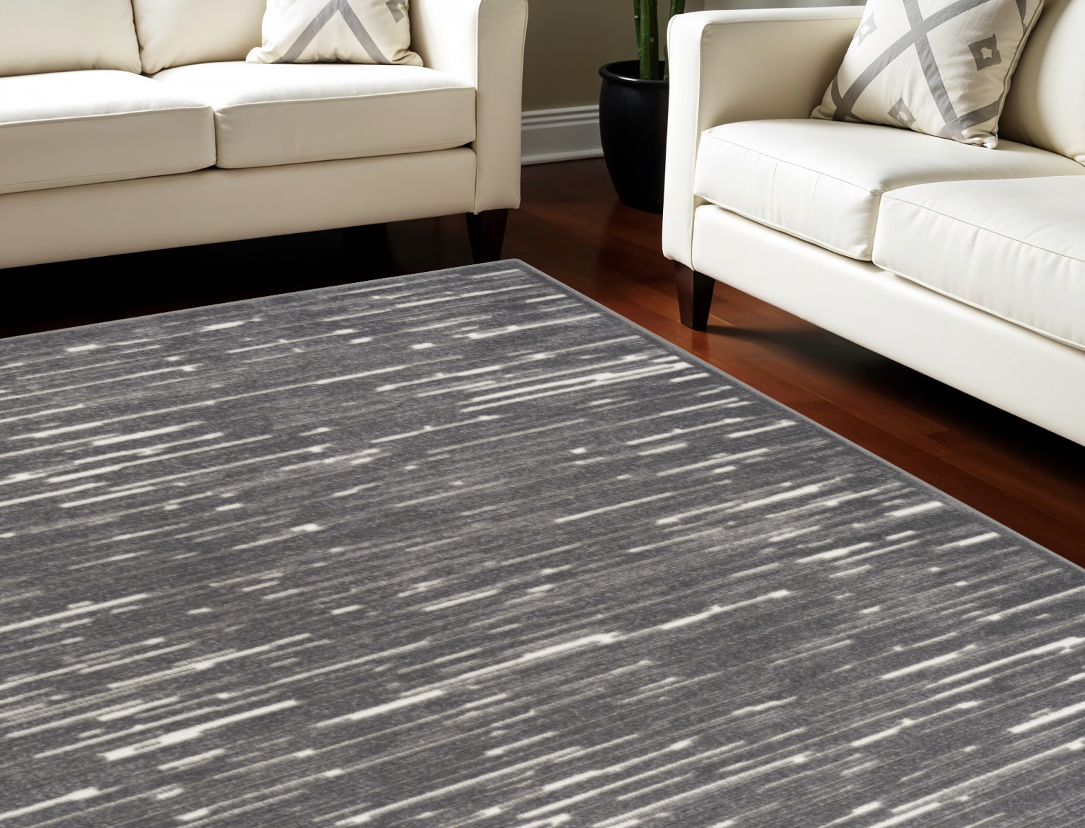 8' X 10' Gray Geometric Area Rug-569762-1