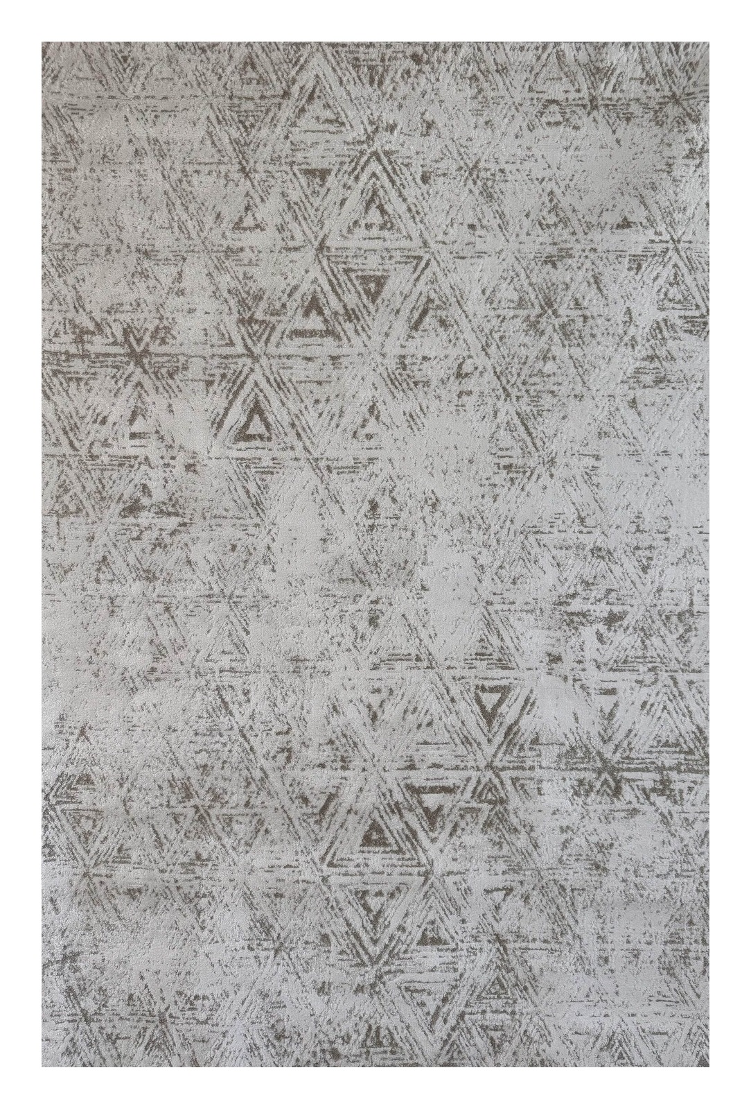 4" X 6" Cream and Beige Abstract Area Rug