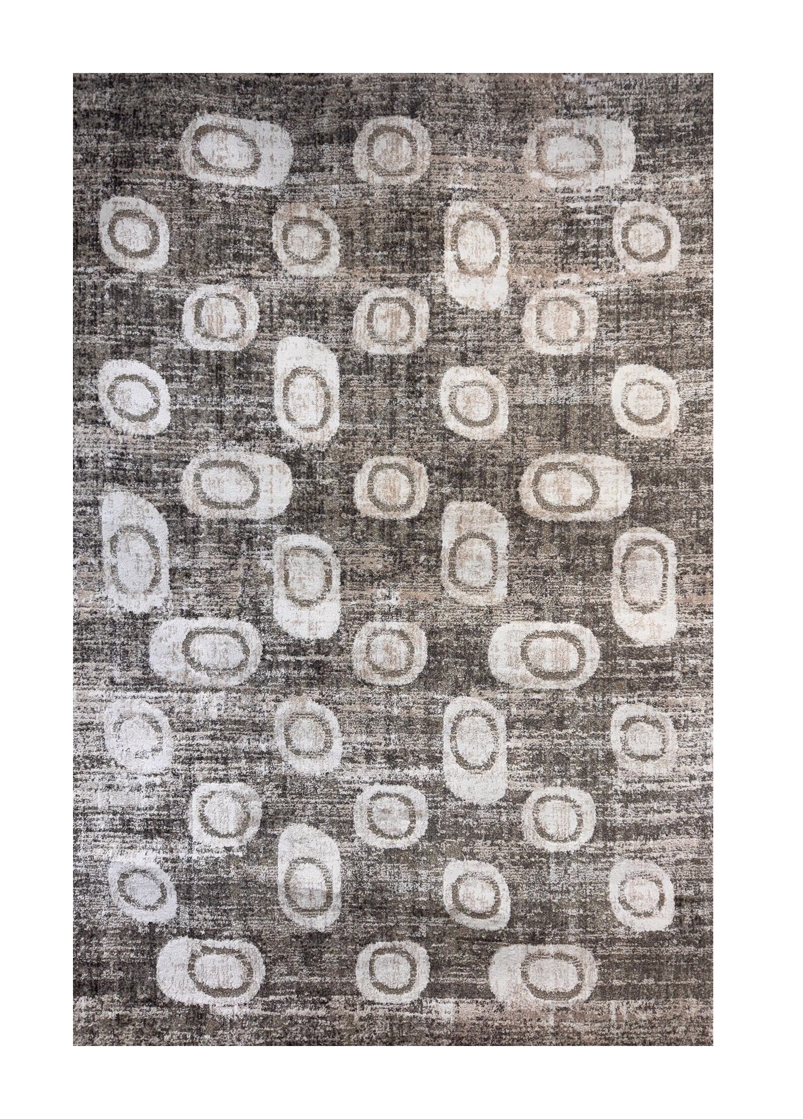 4" X 6" Brown and Beige Abstract Area Rug