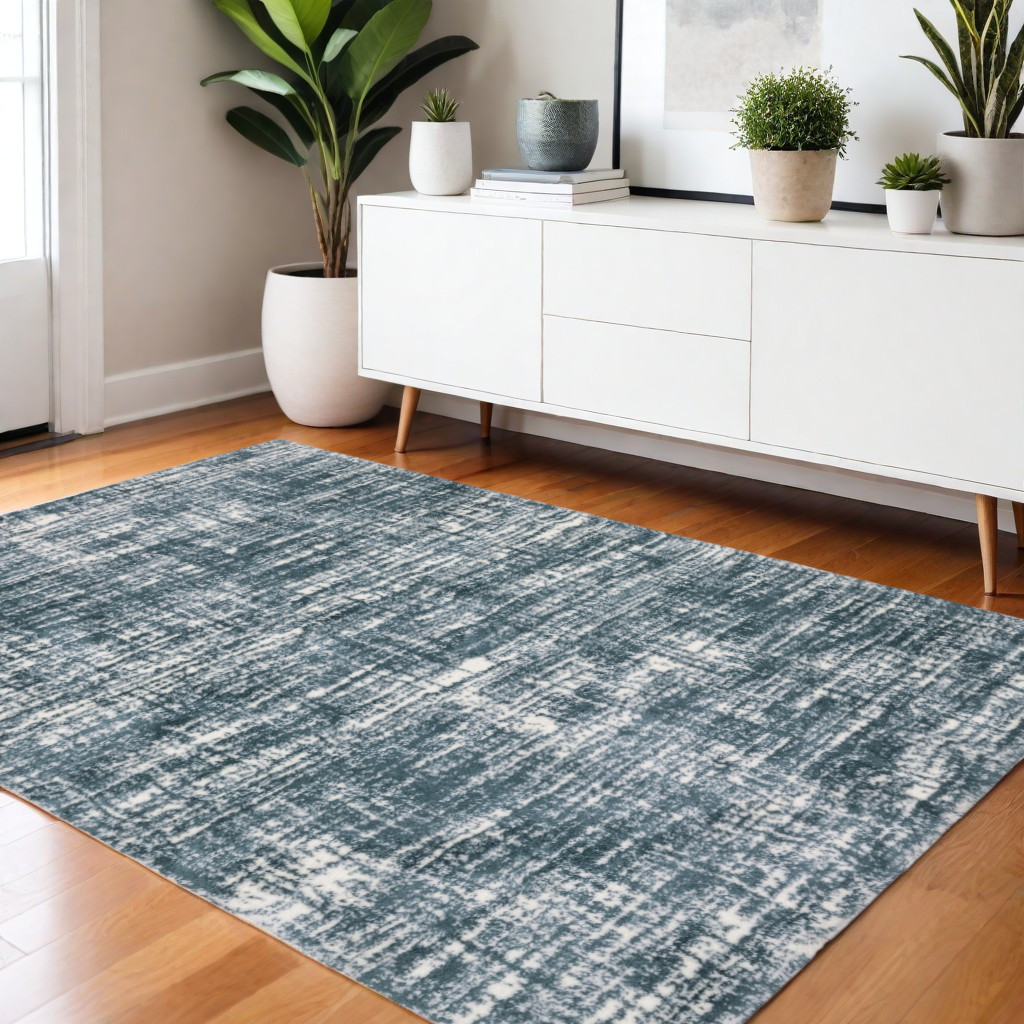 4' X 6' Gray And Ivory Geometric Area Rug-575070-1