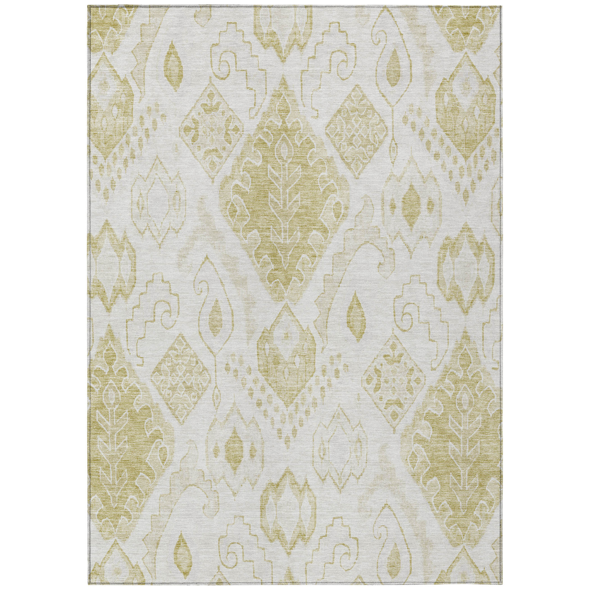 Gray and Ivory Moroccan Indoor Outdoor Area Rug