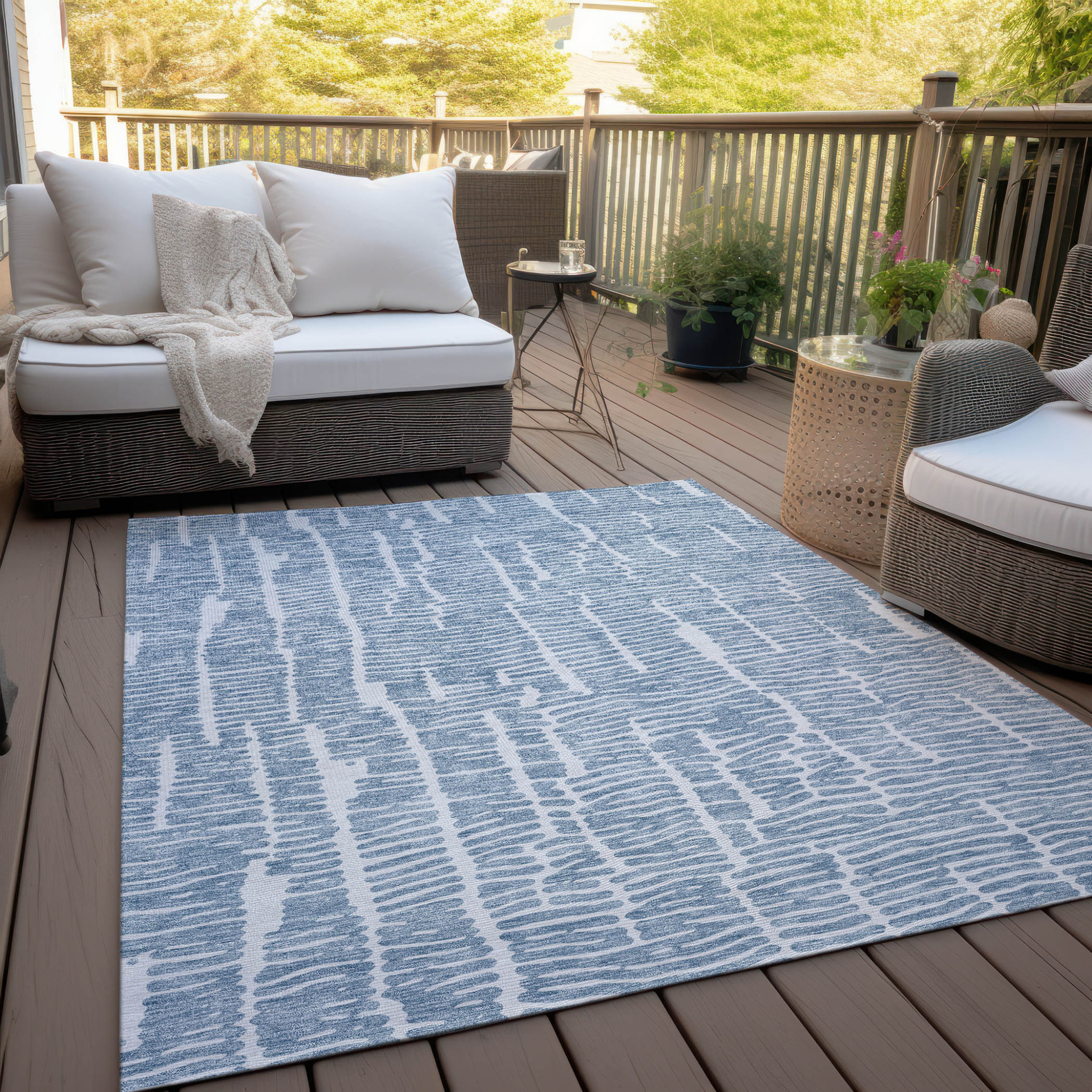 8' X 11' Ivory Abstract Indoor Outdoor Area Rug 8' X 11' Ivory Abstract Indoor Outdoor Area Rug