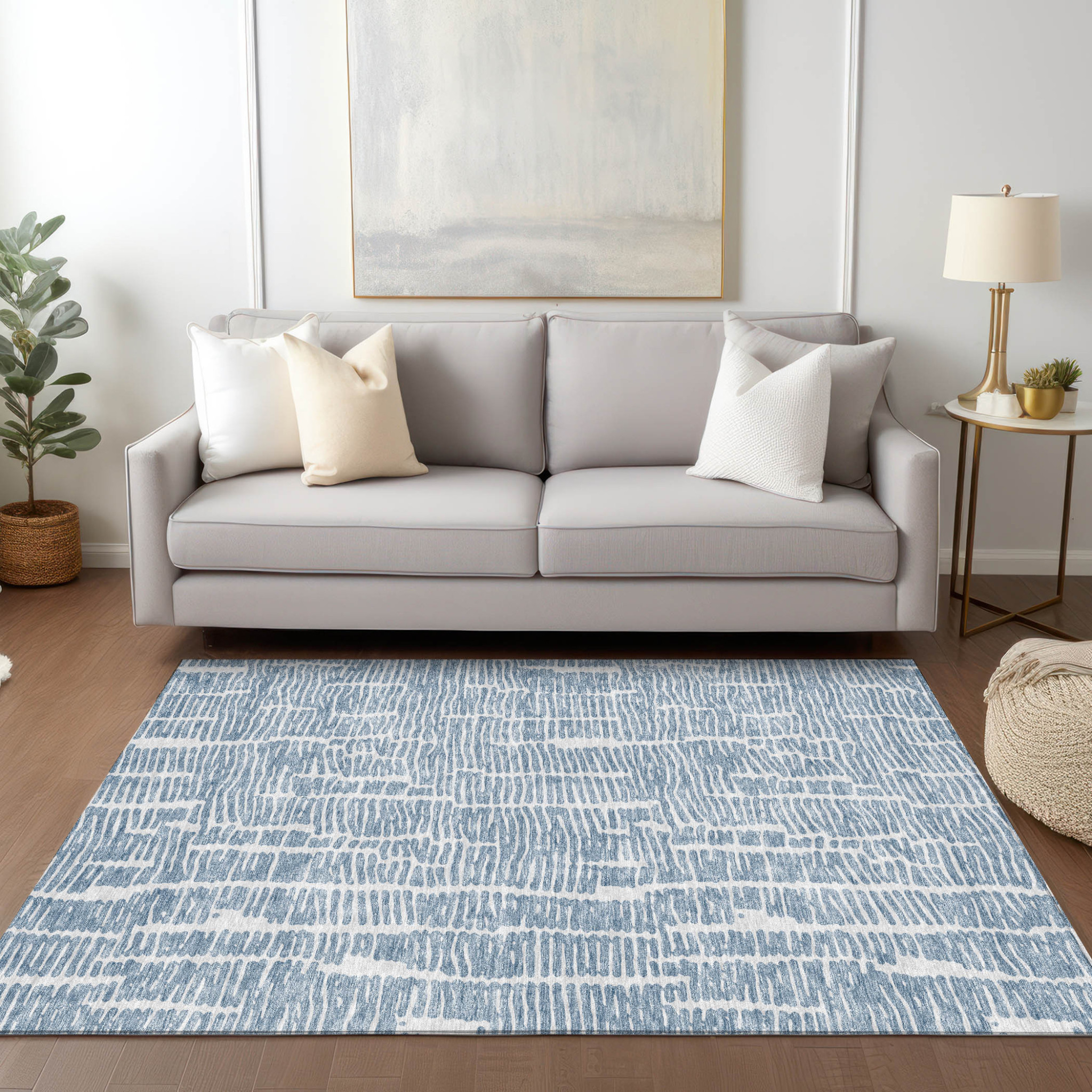 8' X 11' Ivory Abstract Indoor Outdoor Area Rug 8' X 11' Ivory Abstract Indoor Outdoor Area Rug