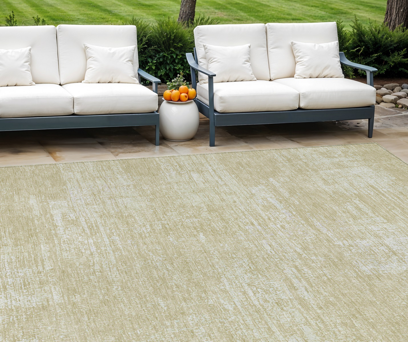 10' X 14' Beige Tan And Taupe Abstract Washable Indoor Outdoor Area Rug-588767-1