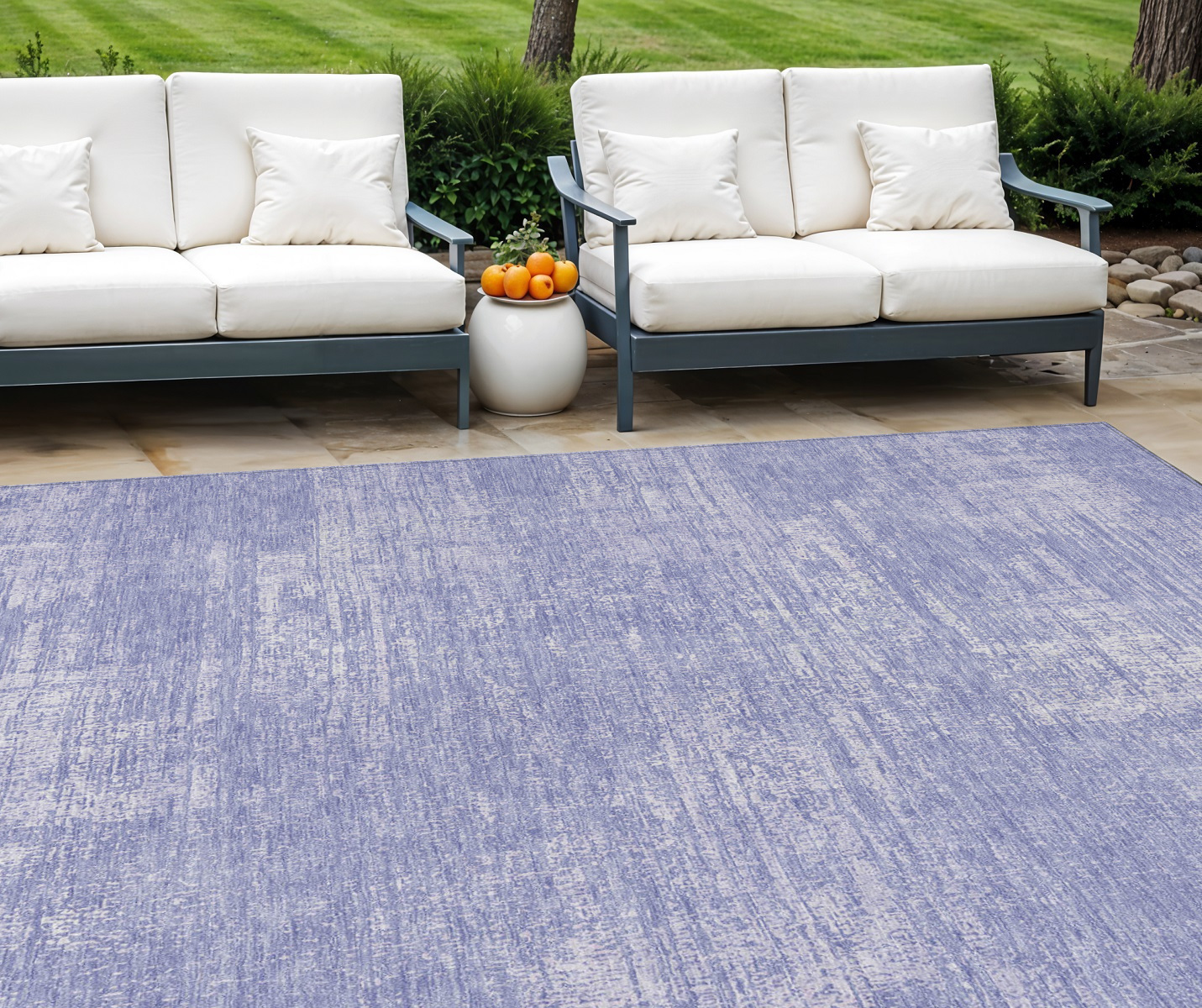 10' X 14' Lavender Purple And Lilac Abstract Washable Indoor Outdoor Area Rug-588785-1