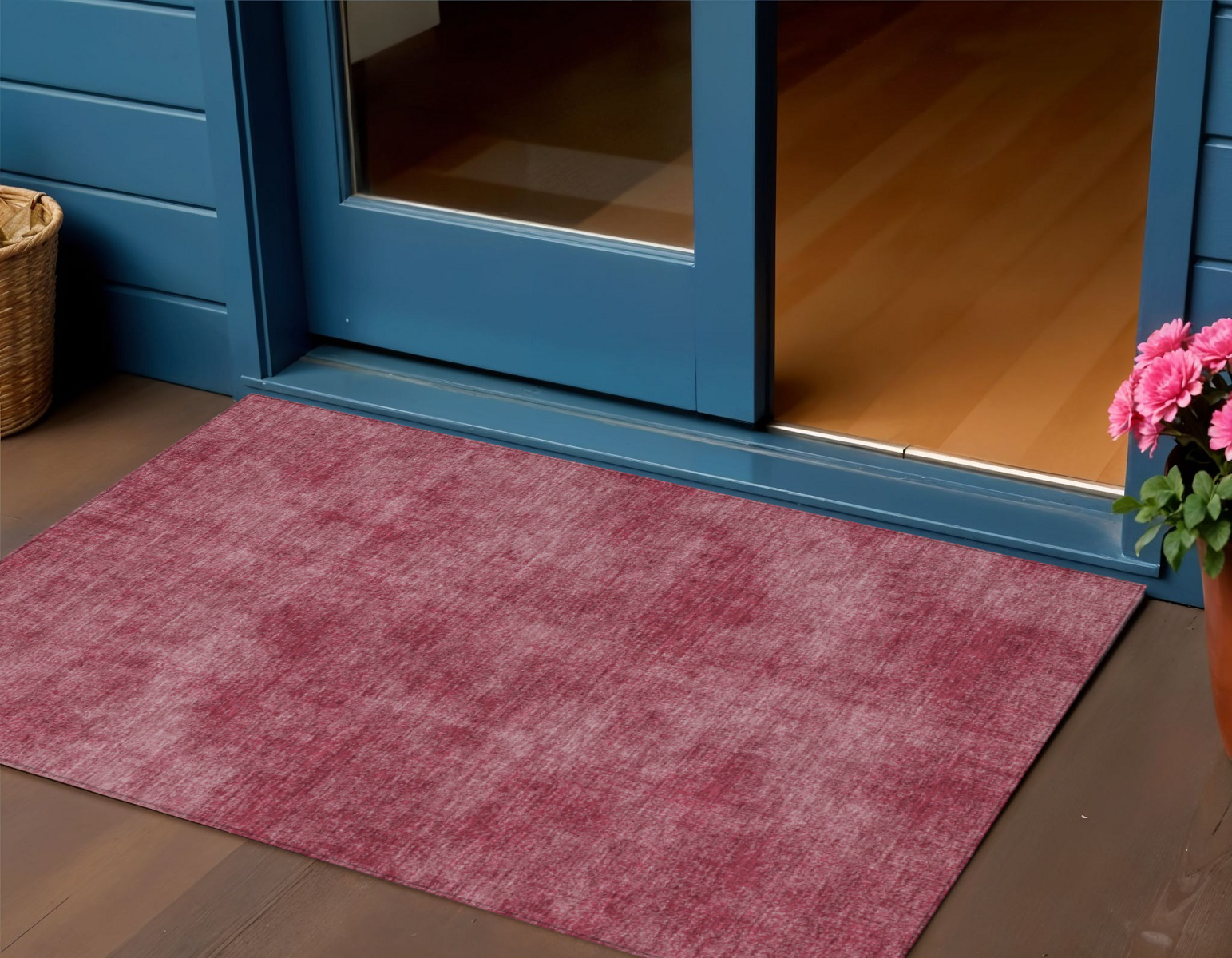 3' X 5' Red Washable Indoor Outdoor Area Rug-598812-1