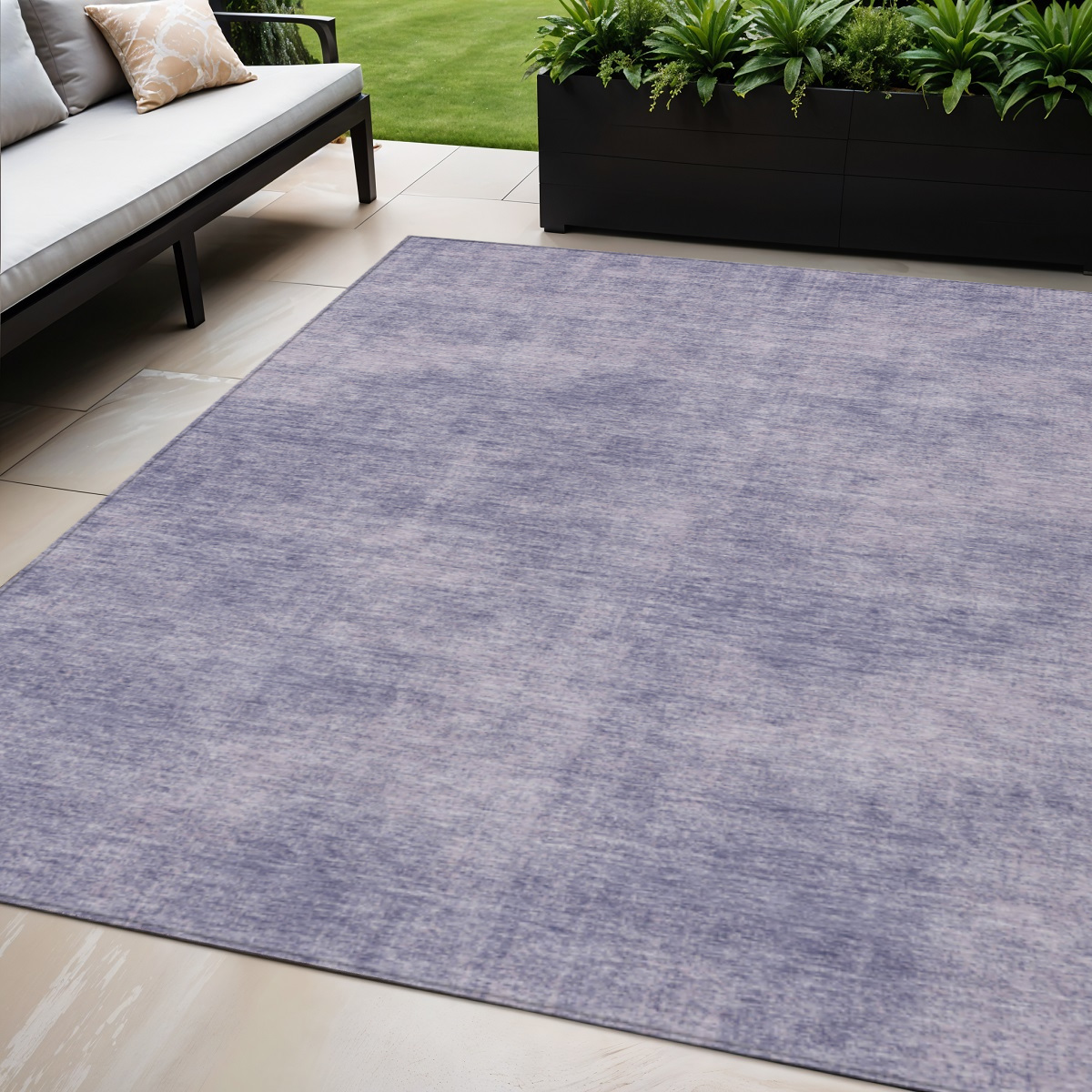 5' X 8' Purple Washable Indoor Outdoor Area Rug-598855-1