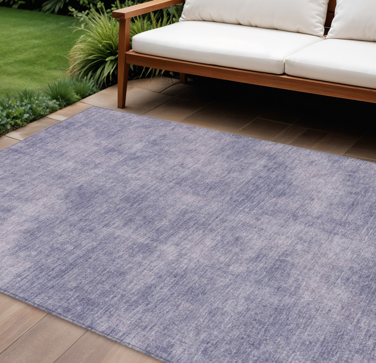 8' X 10' Purple Washable Indoor Outdoor Area Rug-598857-1