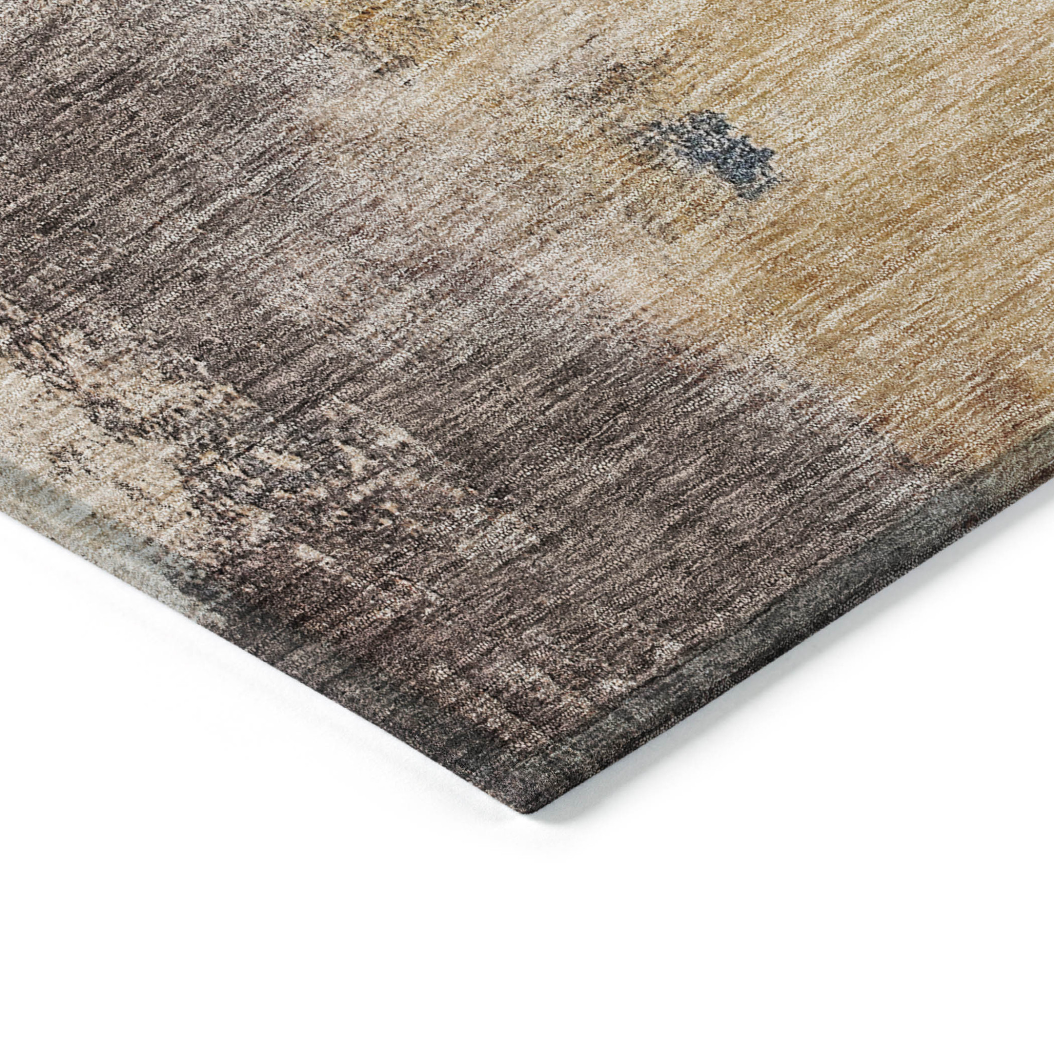 4' x 5' Brown Abstract Indoor Outdoor Area Rug