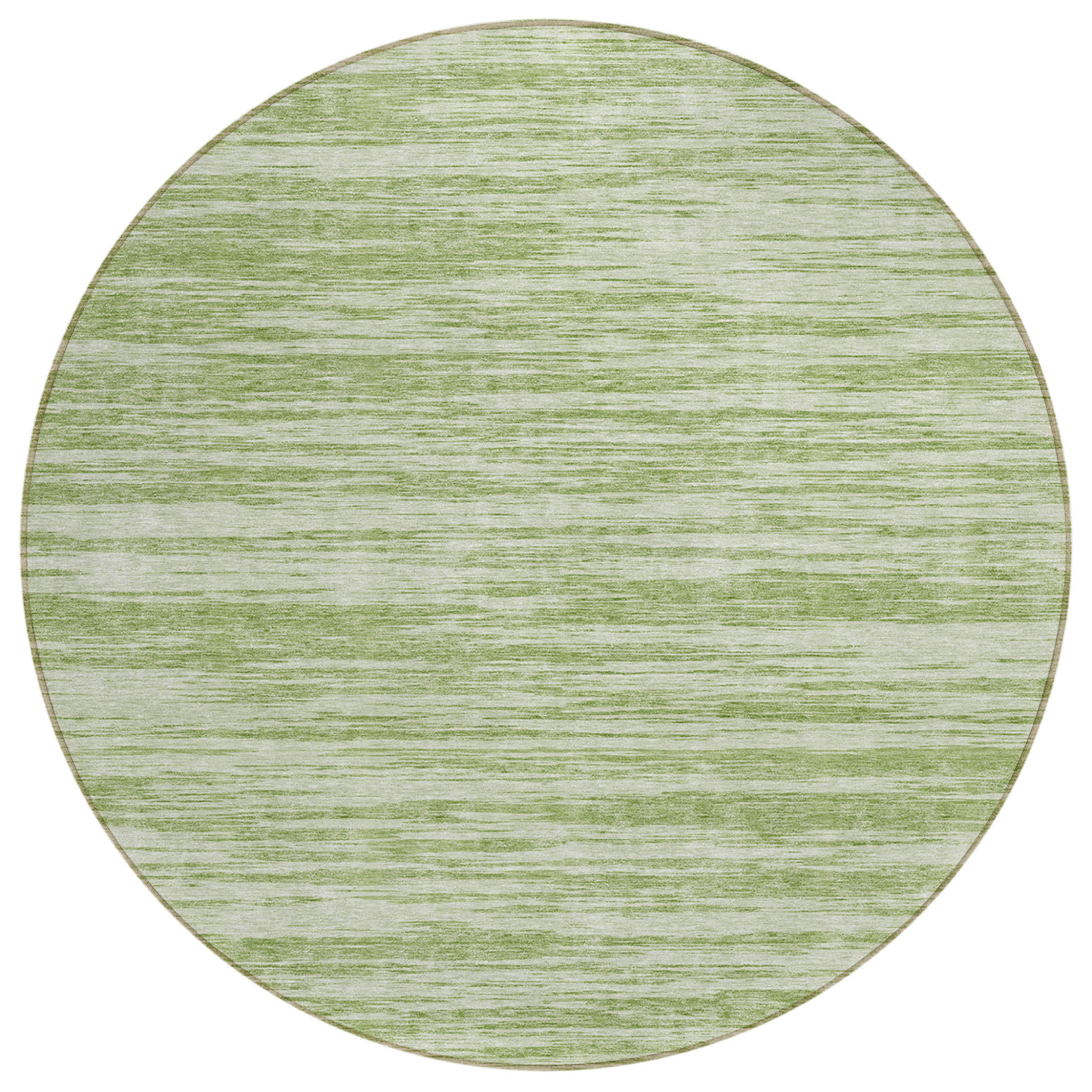 8' Sage And Ivory Round Abstract Washable Indoor Outdoor Area Rug-613063-1