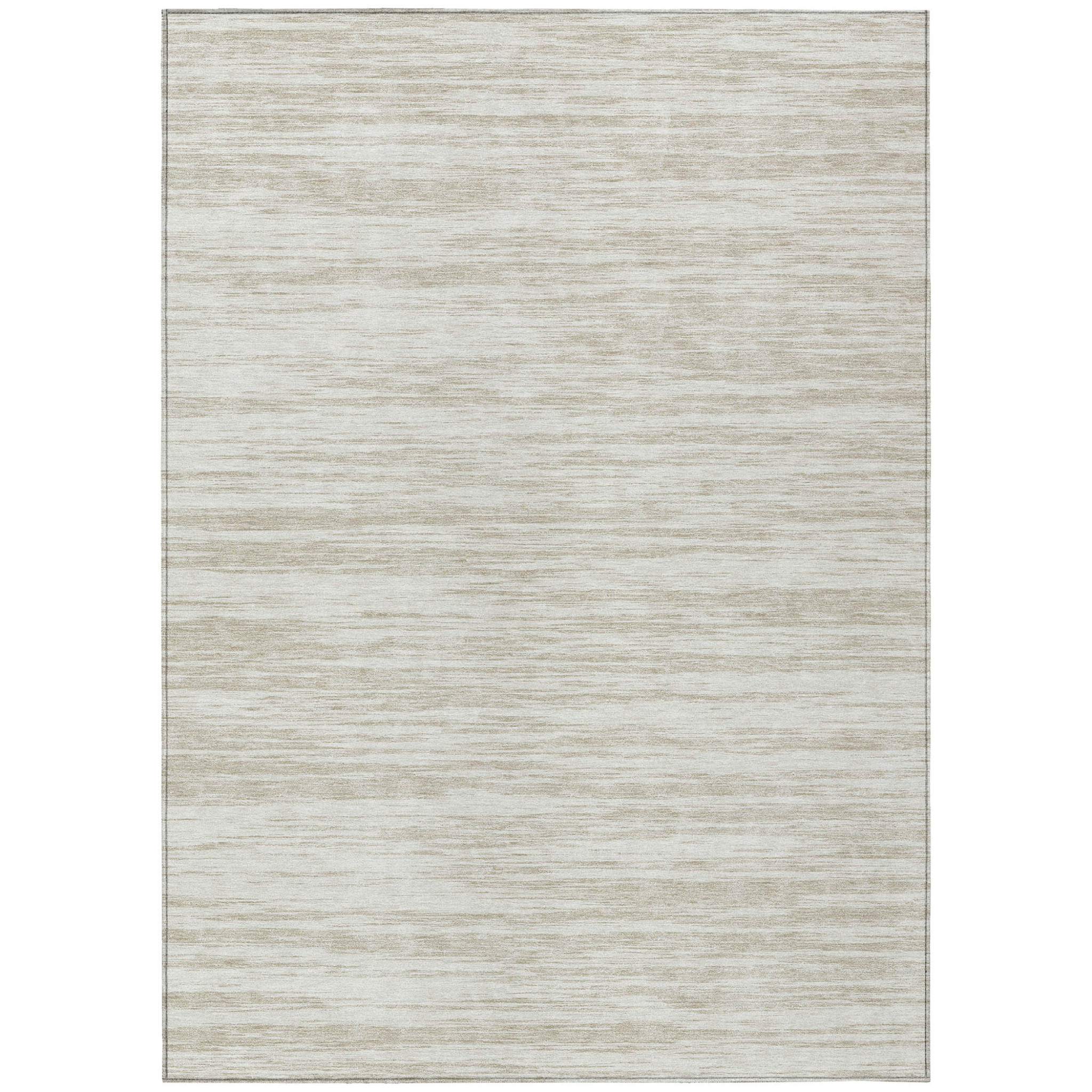 10' X 14' Ivory And Beige Abstract Washable Indoor Outdoor Area Rug-613108-1