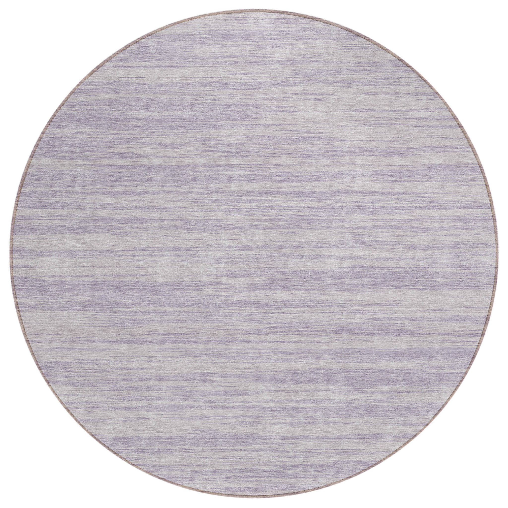 8' Lavender And Lilac Round Abstract Washable Indoor Outdoor Area Rug-613111-1