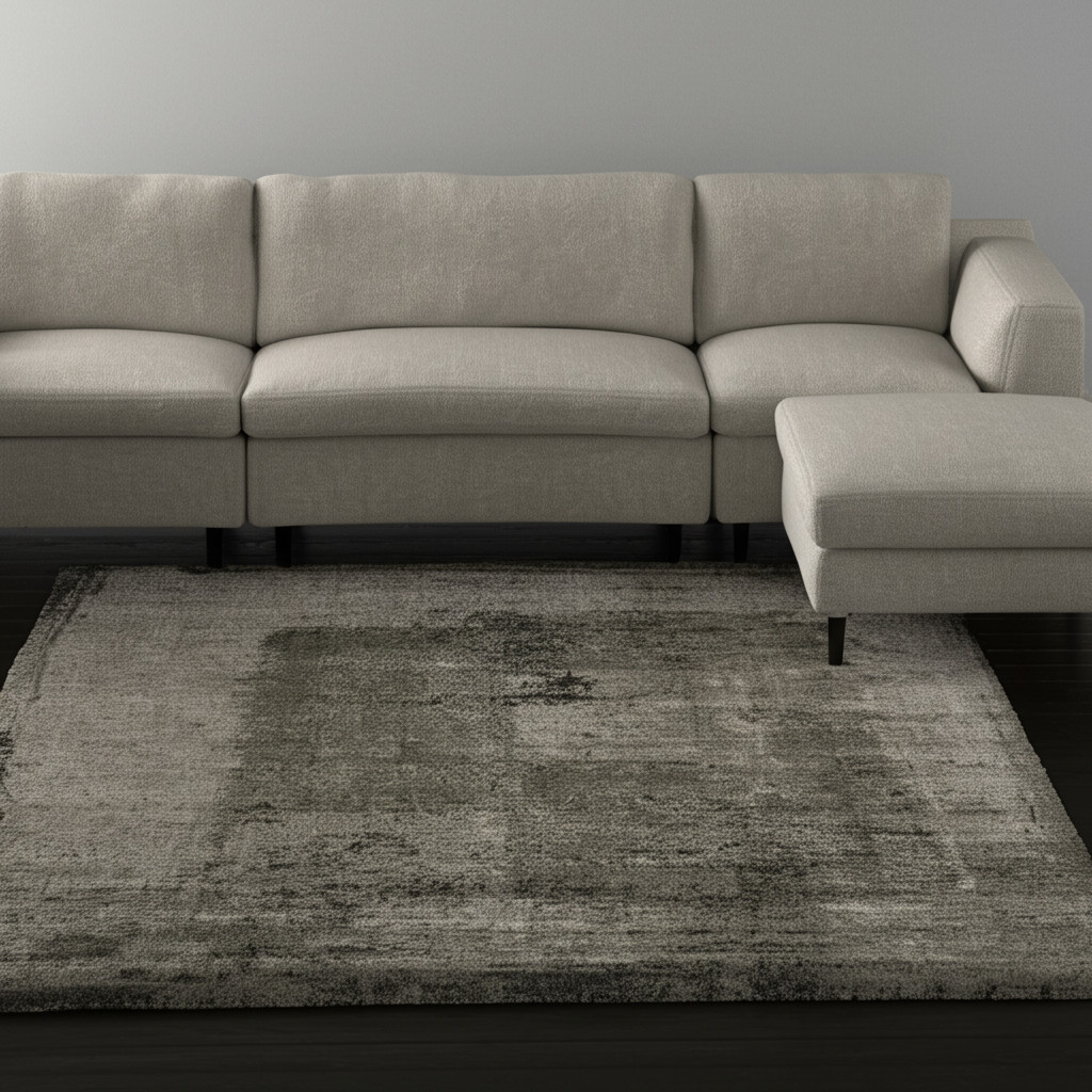 10' X 13' Green And Tan Abstract Distressed Area Rug-616956-1