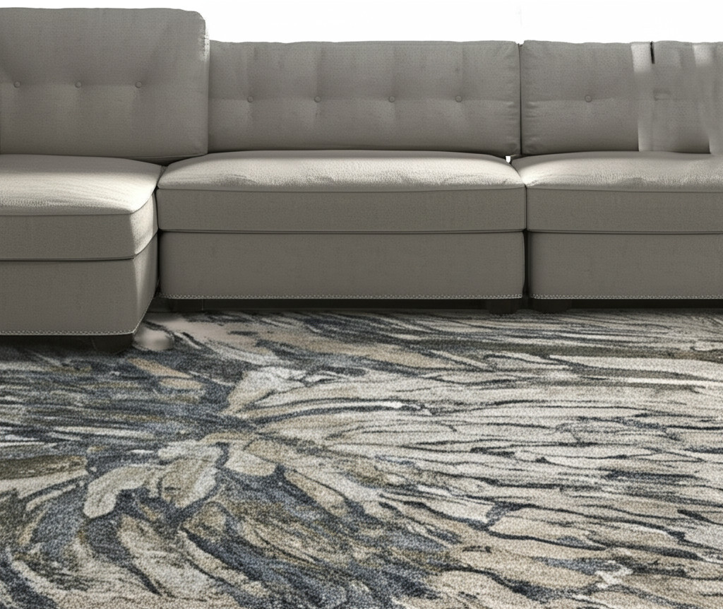 12' X 15' Gray Green And Ivory Abstract Area Rug-616965-1