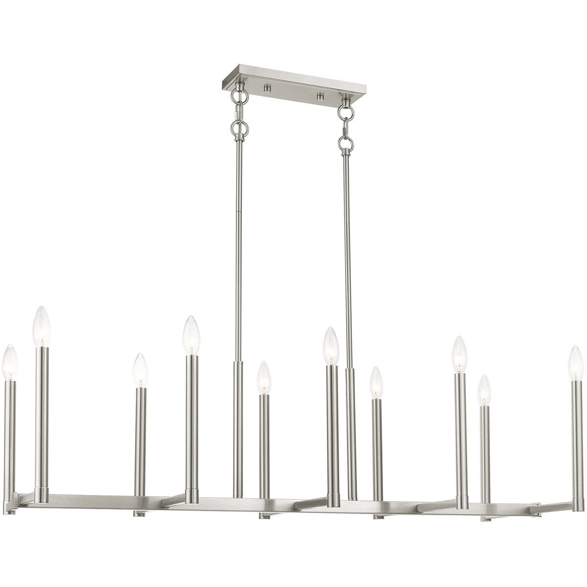 Ten Light Dimmable Chandelier With Shades | HomeRoots