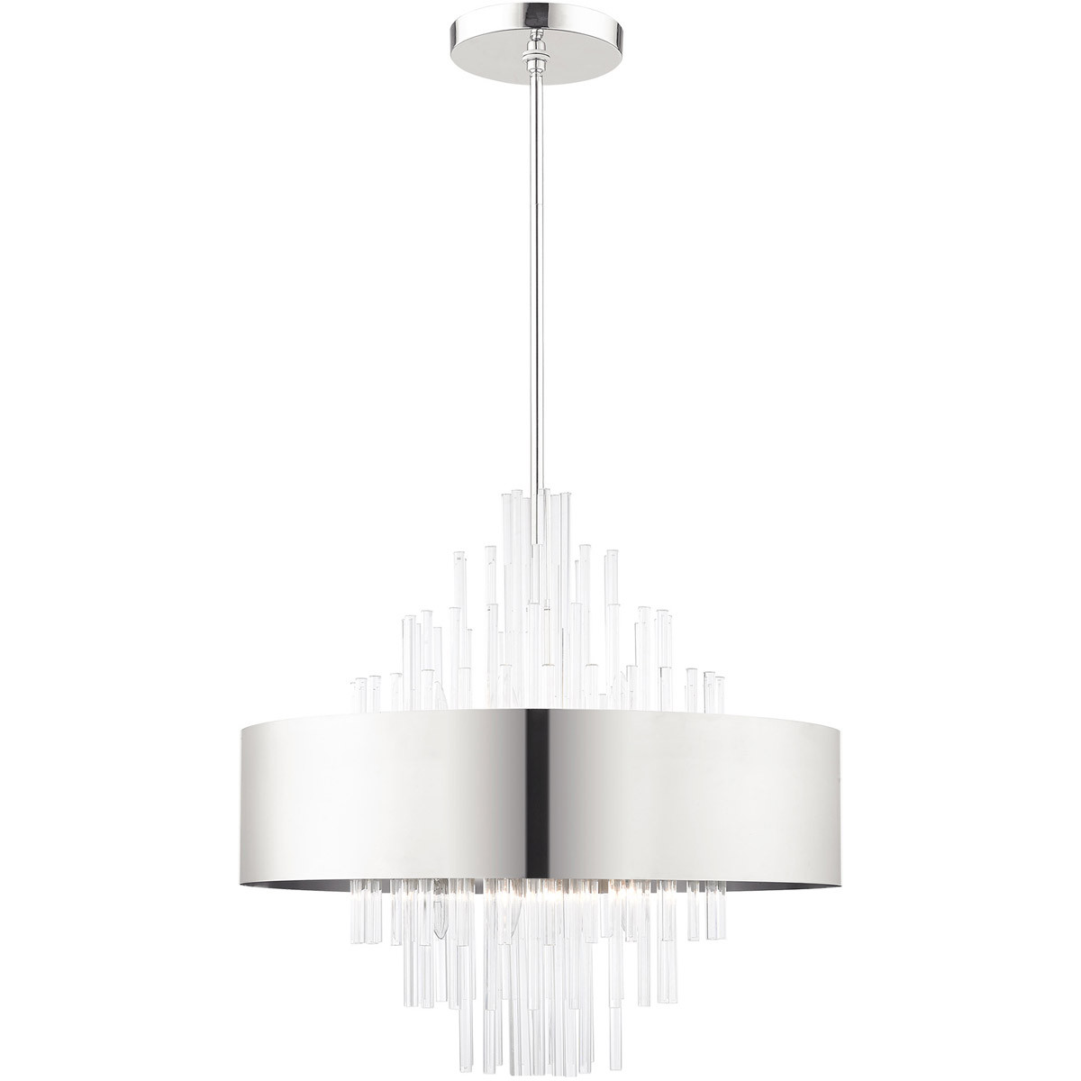 Ten Light Dimmable Chandelier With Shades | HomeRoots