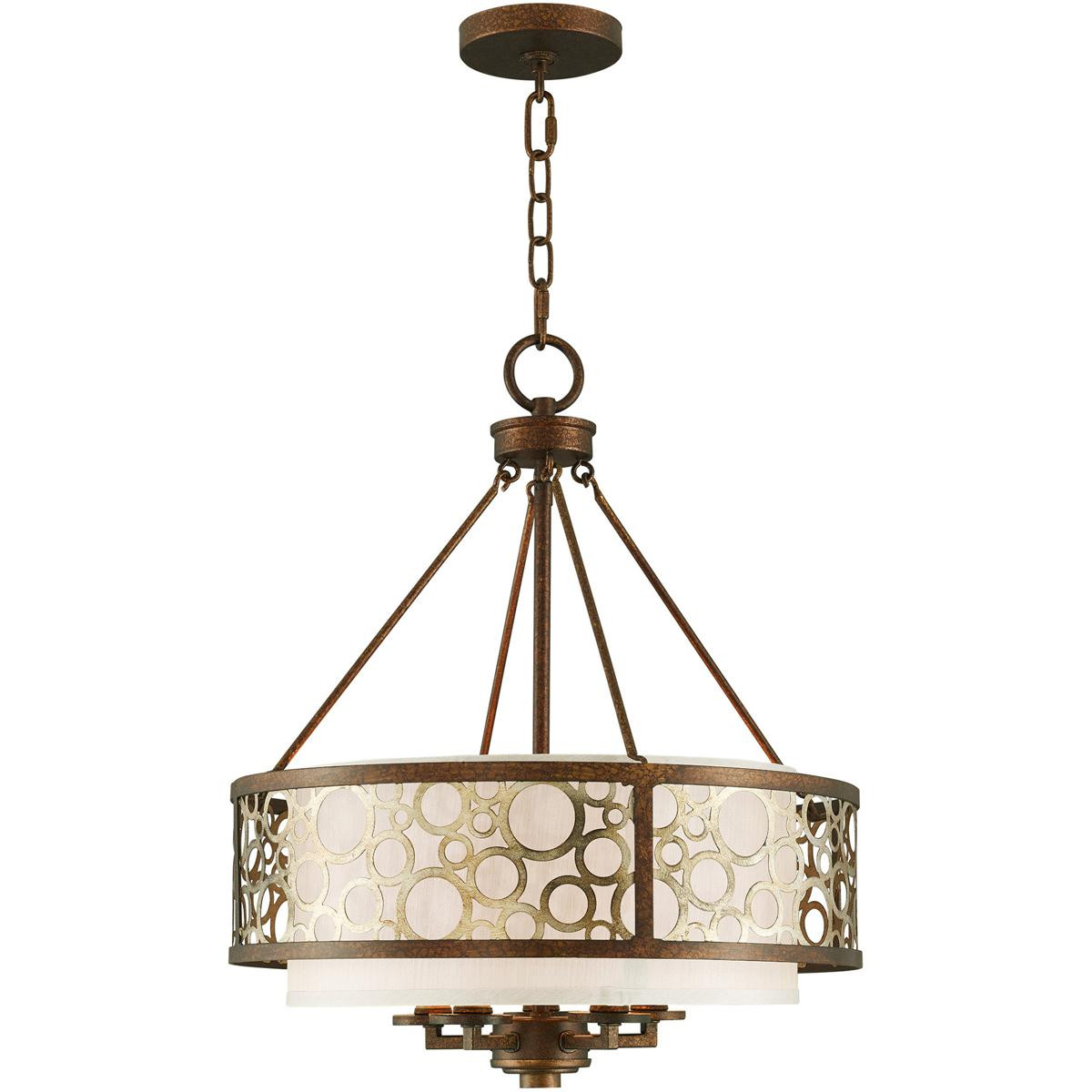 Five Light Dimmable Chandelier With Shades | HomeRoots