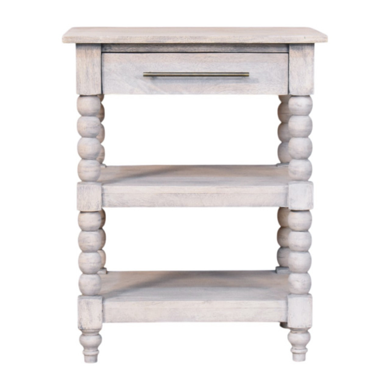 28" Brown Solid Wood and Wood End Table With Drawer And Shelf | HomeRoots